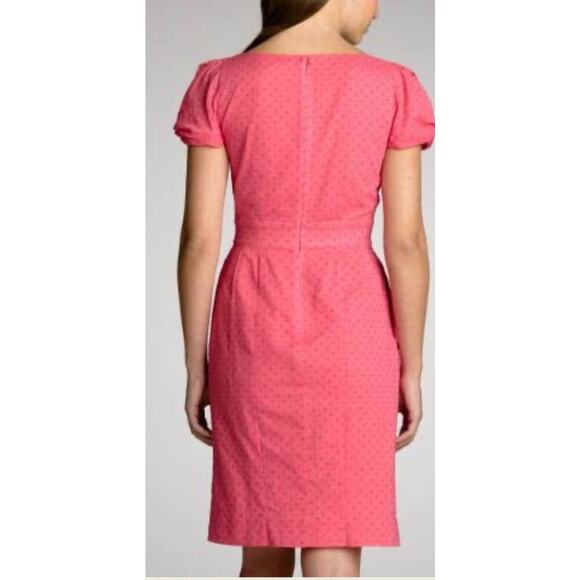 J. Crew Melody Coral Swiss Dot Pocket  Dress sz 2 - Picture 2 of 5